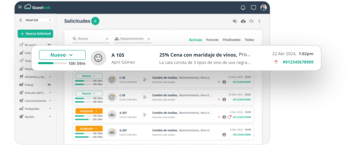 De promoción a solicitud en un clic