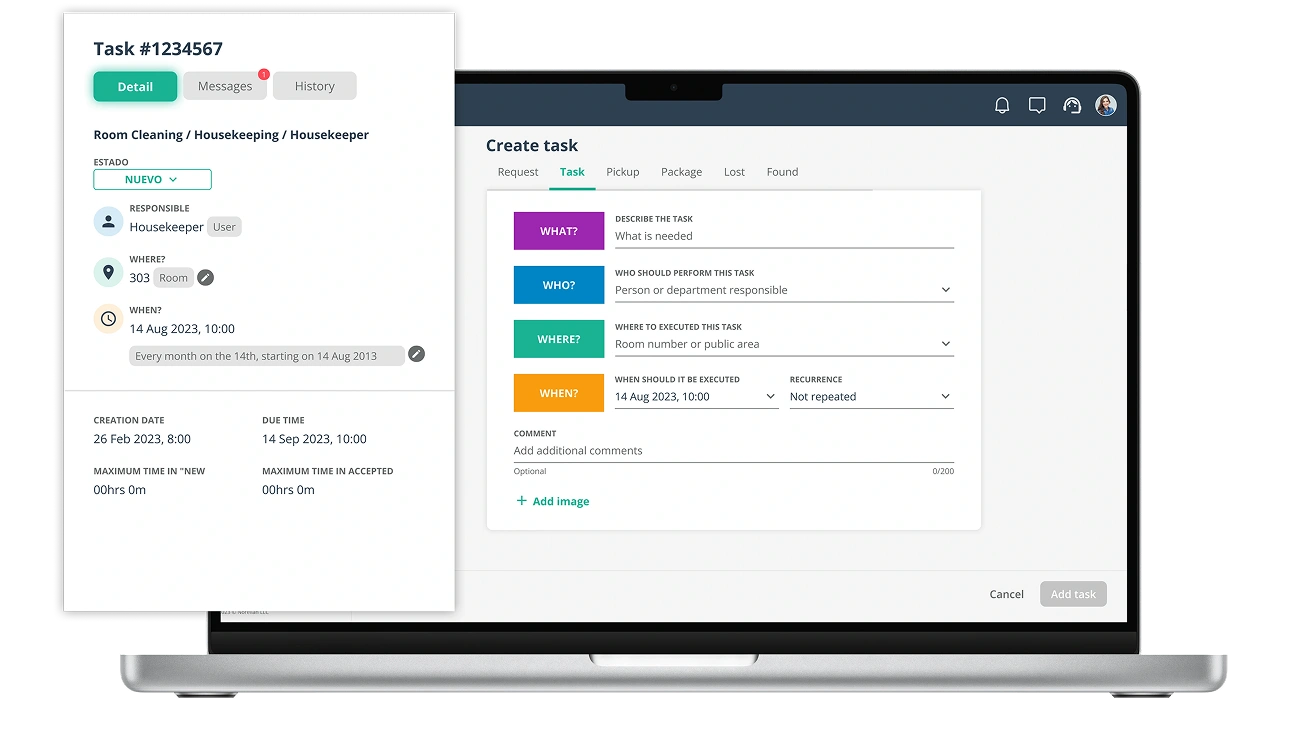 Sistema de gestión de tareas GuestHub