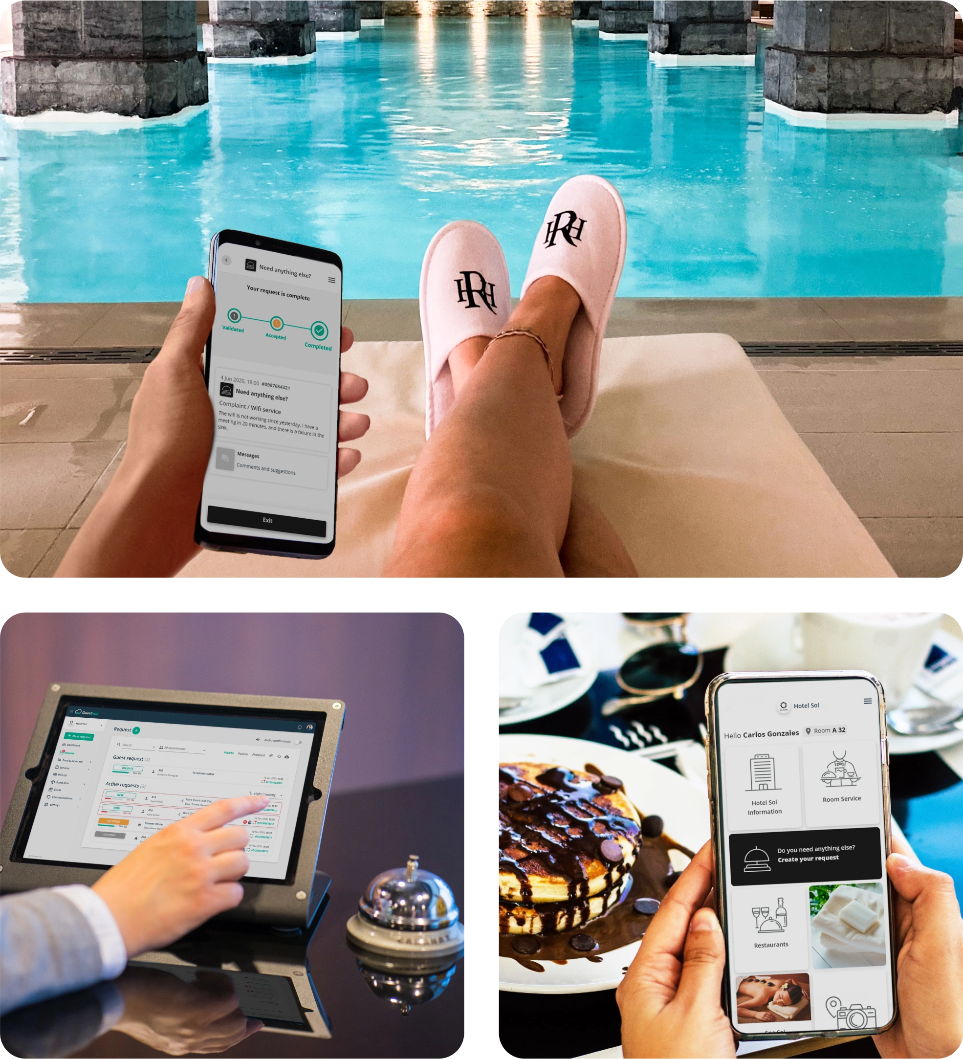 The guest making requests from the comfort of his or her phone
