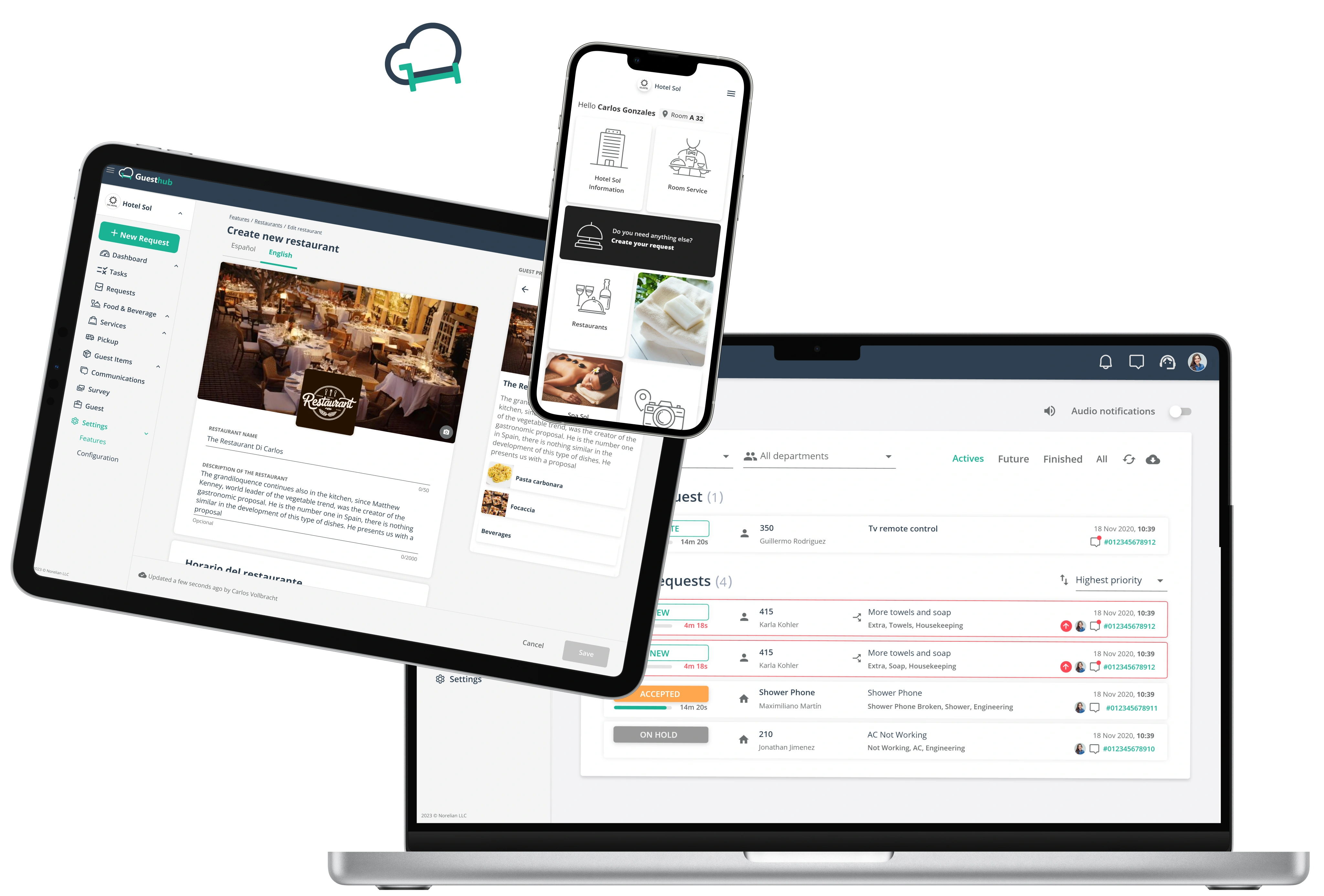 A multi-device platform for the reception and the guest